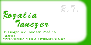 rozalia tanczer business card