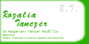 rozalia tanczer business card
